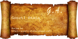 Gosztl Atala névjegykártya